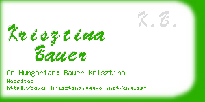 krisztina bauer business card